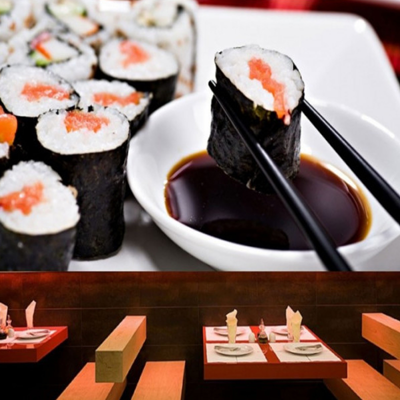 Ταπετσαρία με Φαγητά Sushi Rolls